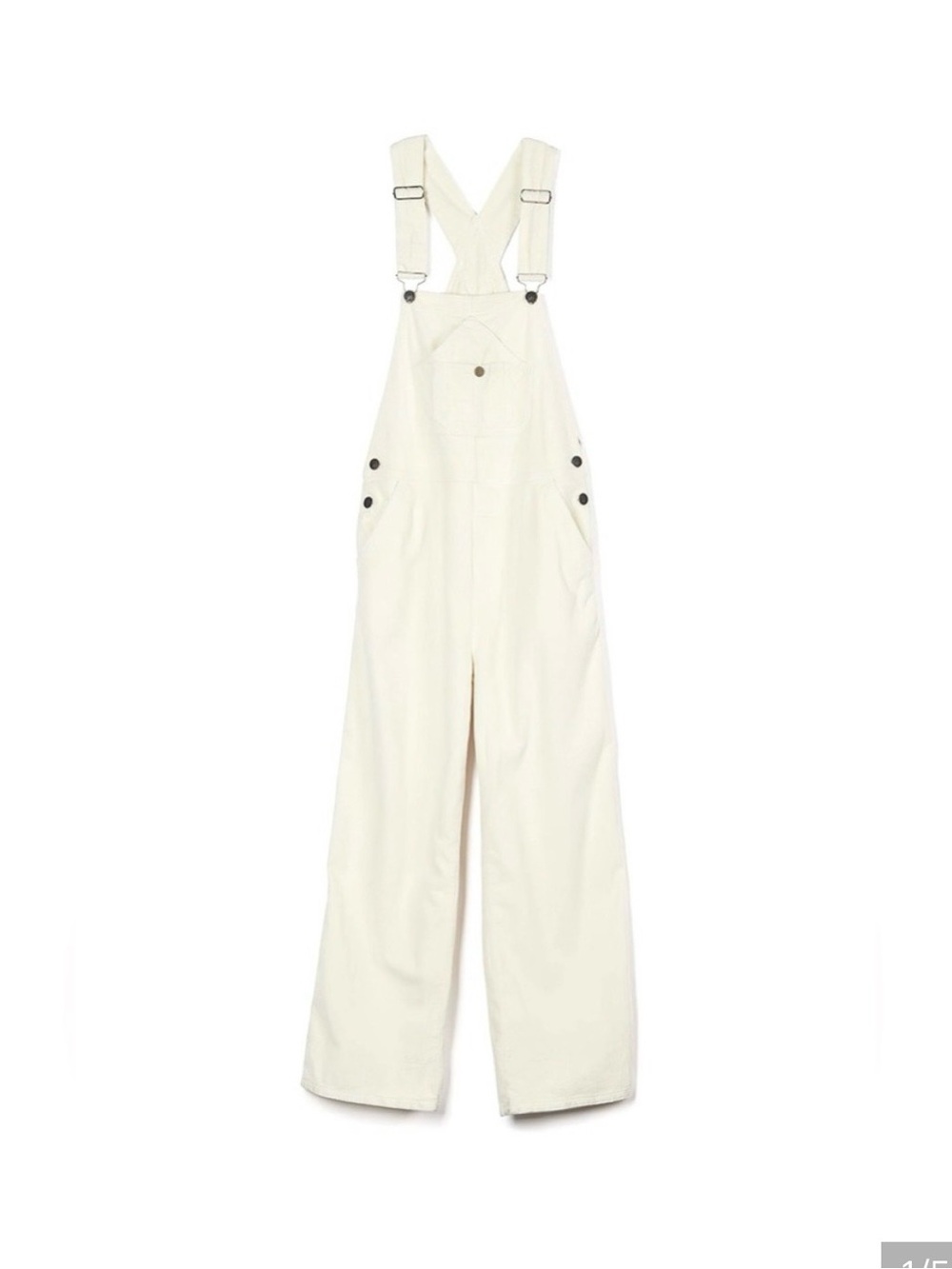 Faherty Cream Wide-Leg Women's Overalls